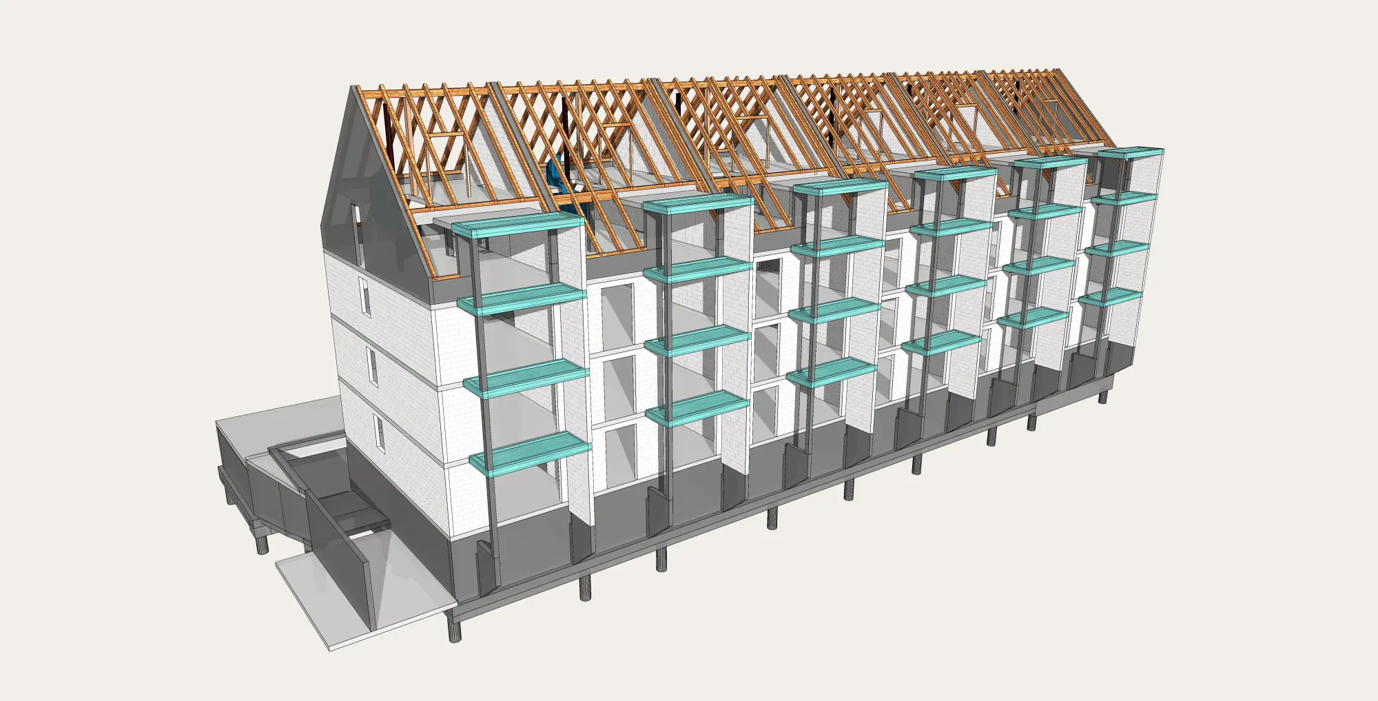 3D Holzkonstruktionspläne mit Revit